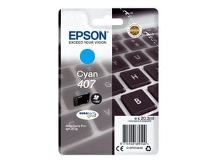 Epson чернильный картридж C13T41E240   C13T07U240 T07U240  407XL Cyan - цена и информация | Картриджи для струйных принтеров | kaup24.ee