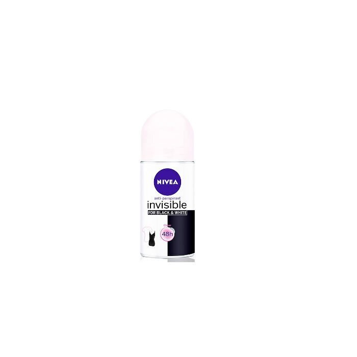 Rulldeodorant Nivea Black & White Invisible, 50 ml цена и информация | Deodorandid | kaup24.ee