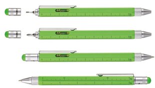 Многофункциональная ручка TROIKA Construction, неоновая зеленая цена и информация | Бизнес подарки | kaup24.ee