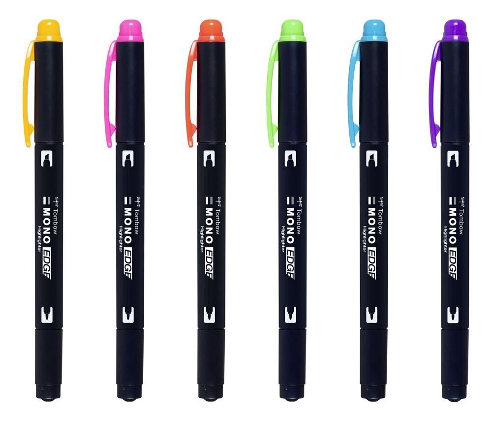 Markerite komplekt TOMBOW Mono Edge, 6 värvi hind ja info | Kunstitarbed, voolimise tarvikud | kaup24.ee