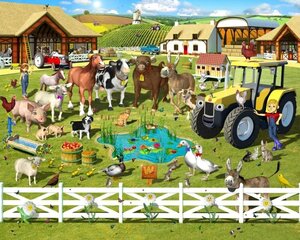 Fototapeet Farmyard Fun hind ja info | Lastetoa fototapeedid | kaup24.ee