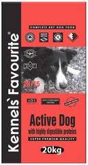 Active Dog 20kg - Kennels Favourite. Aktiivne koer super premium kvaliteet valitud looduslike koostisosadega, mis sobivad inimtoiduks väikeste ja keskmiste tõugude täiskasvanud koertele; цена и информация |  Сухой корм для собак | kaup24.ee