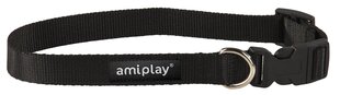 Reguleeritav kaelarihm Amiplay Basic, XL, must hind ja info | Kaelarihmad ja traksid koertele | kaup24.ee