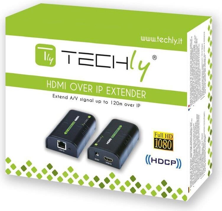 HDMI pikendus Techly Over IP Cat5e/6/6a/7 1080p kuni 120m цена и информация | USB jagajad, adapterid | kaup24.ee