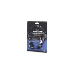 Наушники Manhattan stereo, 3.5 мм, чёрные цена и информация | Наушники | kaup24.ee