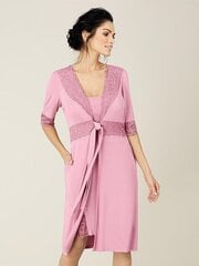 Naiste viskoosist hommikumantel Lega HLV07, roosa hind ja info | Naiste hommikumantlid | kaup24.ee