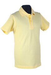 Футболка поло с короткими рукавами, светло-желтая цена и информация | Рубашки для мальчиков | kaup24.ee