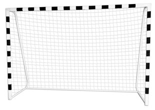 Футбольные ворота PRO 300 x 200 см, бело-черные цена и информация | Футбольные ворота и сетки | kaup24.ee