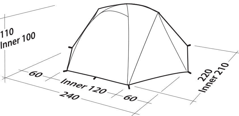 Telk Robens Boulder 2, punane hind ja info | Telgid | kaup24.ee