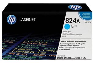 Оригинальный барабан HP No.824A Cyan Image Unit (CB385A) - цена и информация | Картриджи для струйных принтеров | kaup24.ee