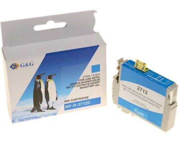 G&G analoog tindikassett Epson 2712C - hind ja info | Tindiprinteri kassetid | kaup24.ee