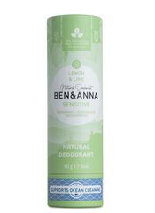 Deodorant tundlikule nahale Lemon & Lime, 60 g, Ben&Anna hind ja info | Deodorandid | kaup24.ee