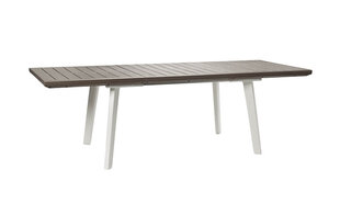 Садовый стол складной Harmony Extendable белый / бежевый цена и информация | Садовые столы и столики | kaup24.ee