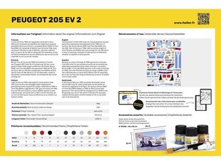 Сборная модель для склеивания Heller - Peugeot 205 EV2 Starter Set, 1/24, 56716 цена и информация | Конструкторы и кубики | kaup24.ee