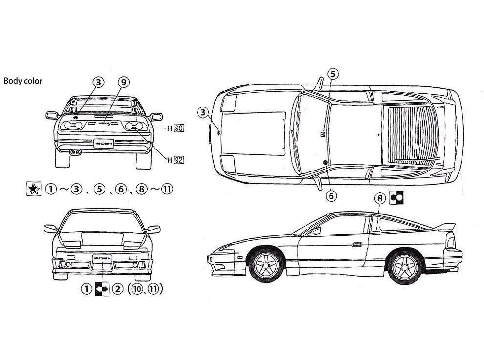 Fujimi - Nissan 180SX RPS13 Type X 1996, 1/24, 03855 hind ja info | Klotsid ja konstruktorid | kaup24.ee