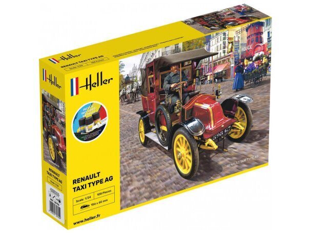 Heller - Renault Taxi Type AG - Starter set, 1/24, 35705 hind ja info | Klotsid ja konstruktorid | kaup24.ee