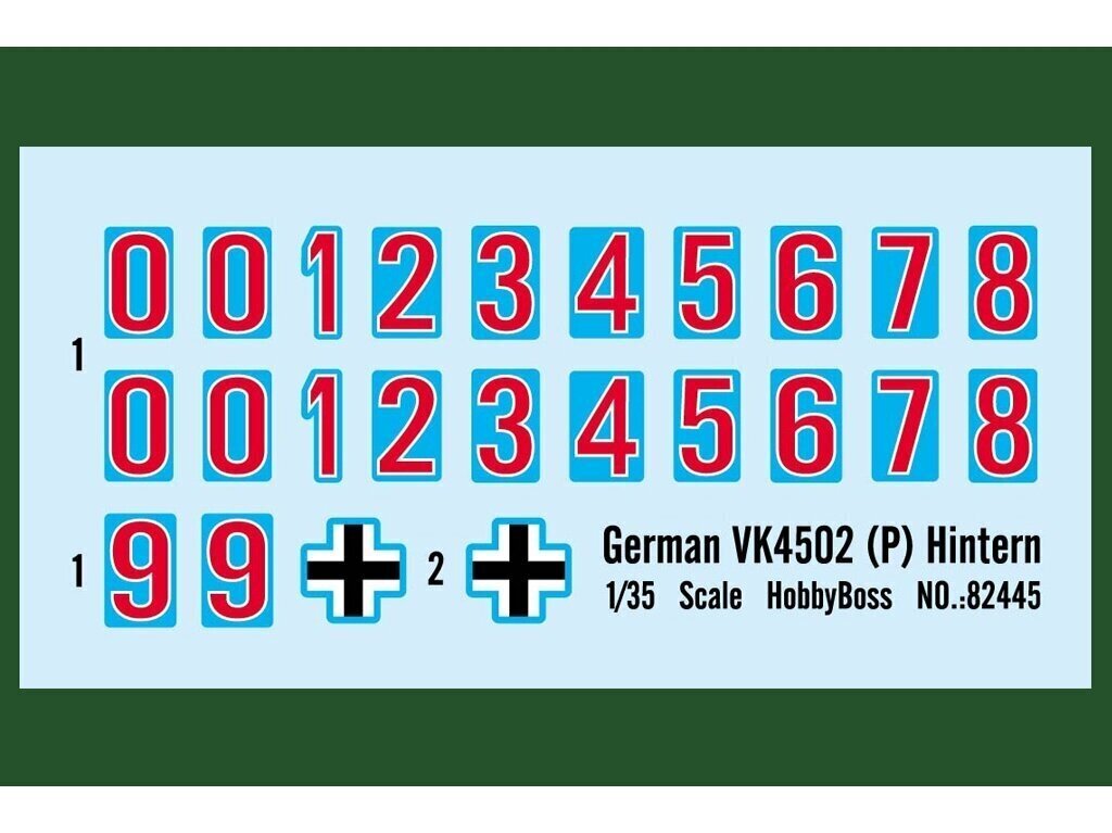 Hobbyboss - German VK4502 (P) Hintern (Rearward turret version), 1/35, 82445 цена и информация | Klotsid ja konstruktorid | kaup24.ee