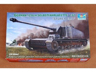 Сборная модель для склеивания Trumpeter - German 12.8cm Selbstfahrlafette L/61 Sturer Emil, 1/35, 00350 цена и информация | Конструкторы и кубики | kaup24.ee