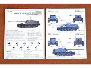 Trumpeter - German 12.8cm Selbstfahrlafette L/61 "Sturer Emil", 1/35, 00350 цена и информация | Конструкторы и кубики | kaup24.ee