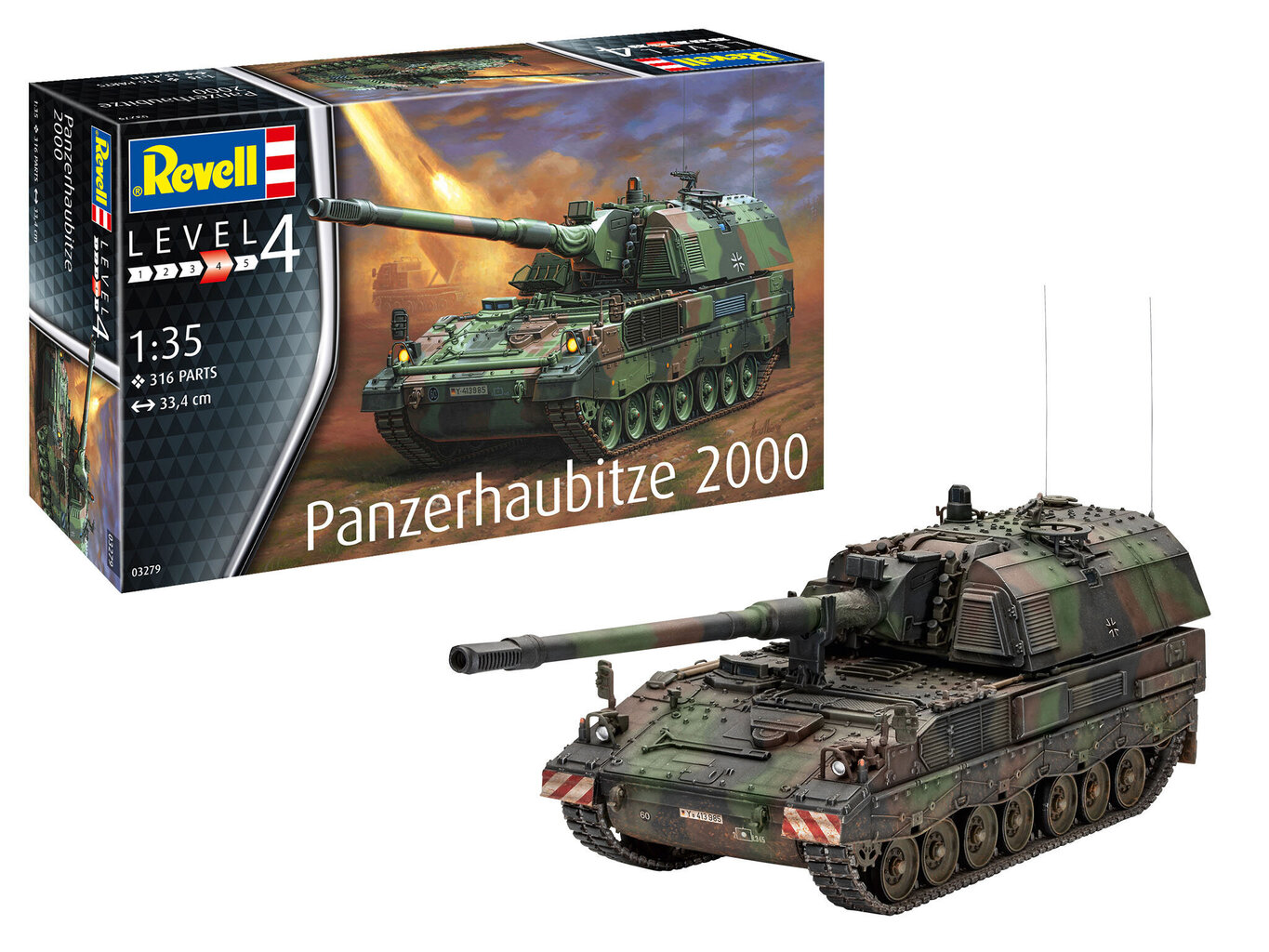 Revell - Panzerhaubitze 2000, 1/35, 03279 цена и информация | Klotsid ja konstruktorid | kaup24.ee