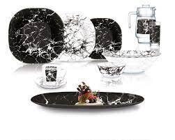 Набор посуды для ужина Luminarc Marble Black, 46 шт. цена и информация | Посуда, тарелки, обеденные сервизы | kaup24.ee