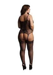 Le Desir чулок для всего тела Fishnet and Lace Suspender Bodystocking цена и информация | Сексуальное женское белье | kaup24.ee