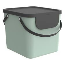 Коробка для сортировки мусора Rotho Albula, 40 л, зеленая цена и информация | Мусорные баки | kaup24.ee