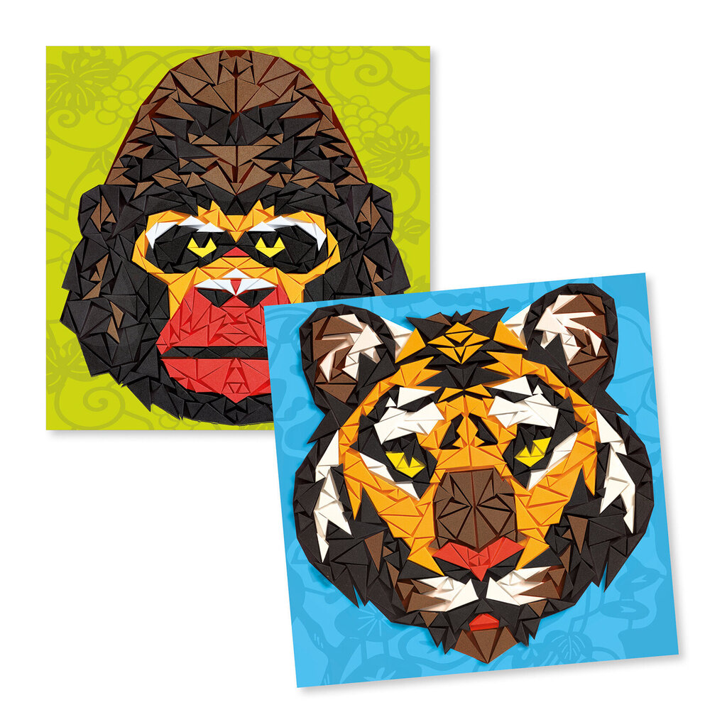 Loominguline komplekt - Mosaiigid - Tiiger ja gorilla, DJECO DJ08887 hind ja info | Arendavad mänguasjad | kaup24.ee