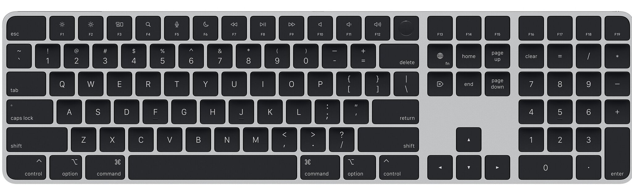 Magic Keyboard with Touch ID and Numeric Keypad for Mac models with Apple silicon - Black Keys - International English - MMMR3Z/A цена и информация | Klaviatuurid | kaup24.ee