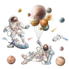 Seinakleebis lastele - Astronaudid ja planeedid hind ja info | Seinakleebised | kaup24.ee
