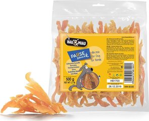 Hau & Miau twisted chicken slices - Kanafilee koertele, 500 g hind ja info | Maiustused koertele | kaup24.ee