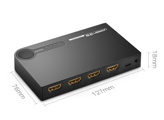 Lüliti Ugreen HDMI - 3x HDMI, 3D, 4K, 7,5 Gbps, 36 bit цена и информация | Lülitid (Switch) | kaup24.ee