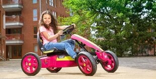 Berg Go-kart Rally Pearl Pink, надувные колеса, 4-12 лет до 60 кг цена и информация | Развивающий мелкую моторику - кинетический песок KeyCraft NV215 (80 г) детям от 3+ лет, бежевый | kaup24.ee