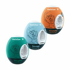 Masturbaatorid Egg Set, Naughty, Savage, Crunchy, 3 tk цена и информация | Секс игрушки, мастурбаторы | kaup24.ee