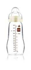 Klaasist lutipudel MAM Feel Good 260 ml, Neutral hind ja info | Lutipudelid ja aksessuaarid | kaup24.ee