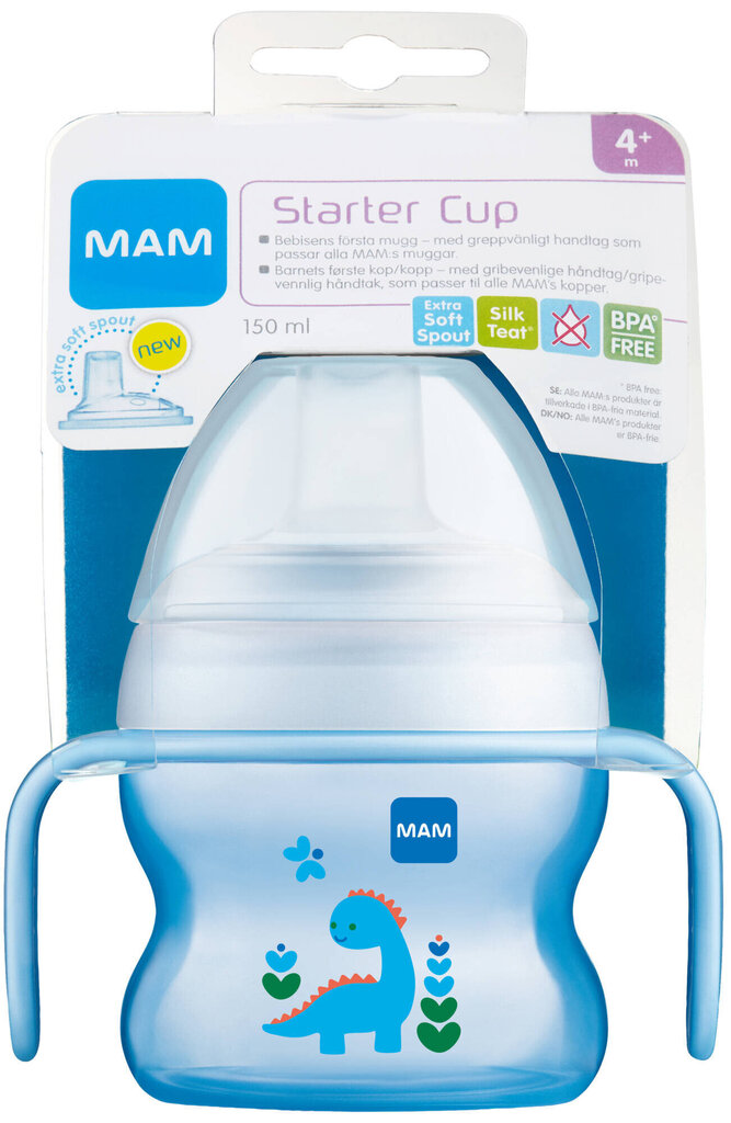 Pudel MAM 4 kuud+, 150 ml, Blue hind ja info | Lutipudelid ja aksessuaarid | kaup24.ee