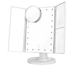 Косметическое зеркало со светодиодной подсветкой цена и информация | Аксессуары для ванной комнаты | kaup24.ee