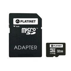 Mälukaart Platinet MicroSD 32GB (class10) + SD Adapter hind ja info | Platinet Mobiiltelefonid, foto-, videokaamerad | kaup24.ee