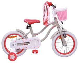 Jalgratas tüdrukutele AMIGO Superstar 14'' 21 cm, kreemikas/punane hind ja info | Jalgrattad | kaup24.ee