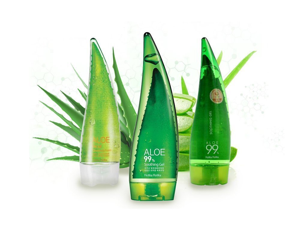 Komplekt Holika Holika Jeju Aloe Face&Body Care: Näomask 55 ml + dušigeel 55 ml + rahustav geel 55 ml hind ja info | Näopuhastusvahendid | kaup24.ee