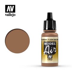 Sand Brown 17 ml. Model Air 71034 Vallejo hind ja info | Kunstitarbed, voolimise tarvikud | kaup24.ee