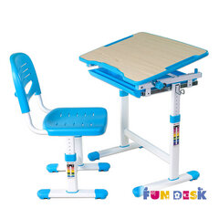 Kasvav lastelaud ja tool FunDesk Piccolino, sinine / valge / tamm hind ja info | Arvutilauad, kirjutuslauad | kaup24.ee