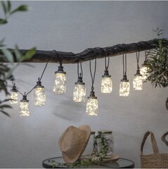 Led valguskett purgikujuliste valgustitega, 9.5 m, 10 lampi цена и информация | Гирлянды | kaup24.ee