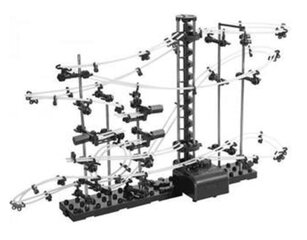 Гоночная трасса для шариков 60x18x8 см, 2 уровня цена и информация | Развивающий мелкую моторику - кинетический песок KeyCraft NV215 (80 г) детям от 3+ лет, бежевый | kaup24.ee