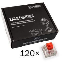 Glorious PC Gaming Race Kailh Box Red Linear & Silent 120 vnt цена и информация | Клавиатура с игровой мышью 3GO COMBODRILEW2 USB ES | kaup24.ee