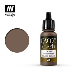 Umber Washes 17 ml. Game Color 73203 Vallejo hind ja info | Kunstitarbed, voolimise tarvikud | kaup24.ee