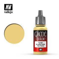 Pale Yellow 17 ml. Game Color 72097 Vallejo hind ja info | Kunstitarbed, voolimise tarvikud | kaup24.ee