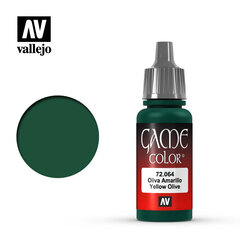 Yellow Olive 17 ml. Game Color 72064 Vallejo hind ja info | Kunstitarbed, voolimise tarvikud | kaup24.ee