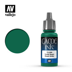 Black Green Ink 17 ml. Game Color 72090 Vallejo hind ja info | Kunstitarbed, voolimise tarvikud | kaup24.ee