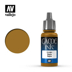 Sepia Ink 17 ml. Game Color 72091 Vallejo hind ja info | Kunstitarbed, voolimise tarvikud | kaup24.ee